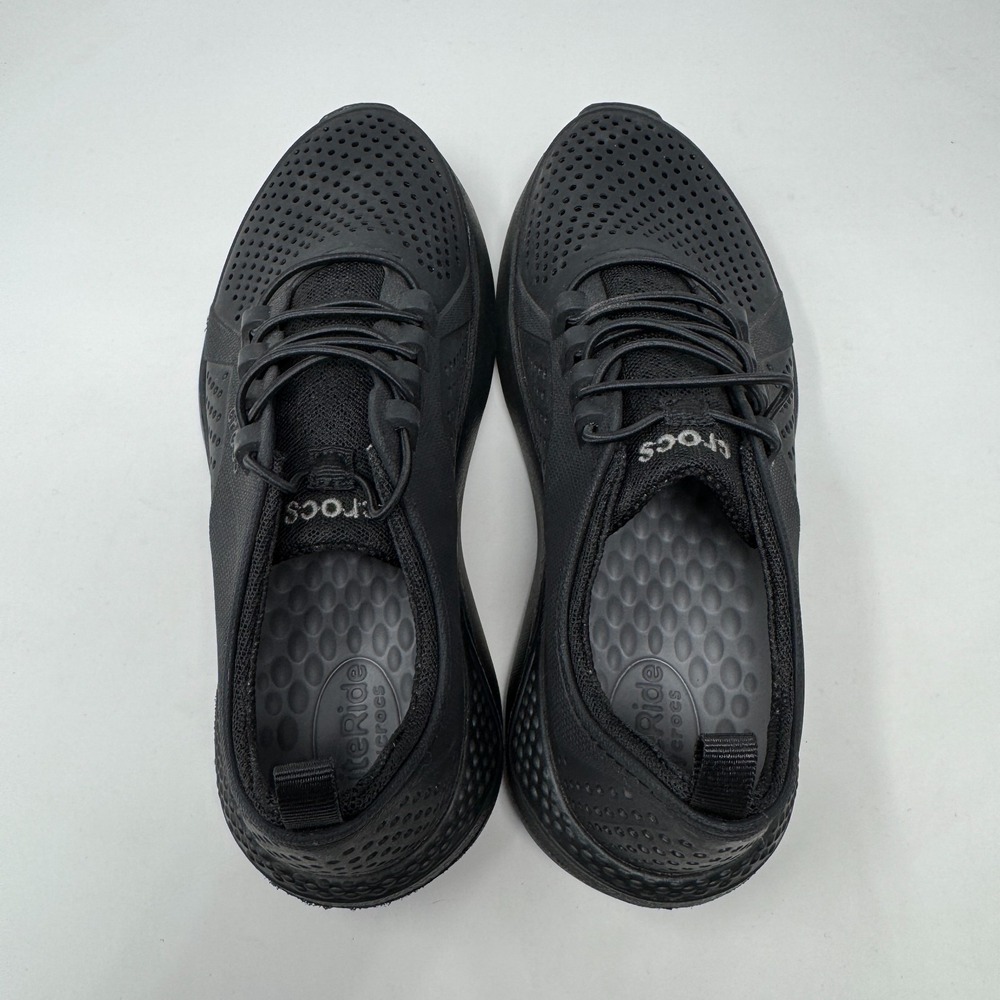 Crocs LiteRide Pacer Shoes Black 206011 Athletic Sneakers Kids Size J5 - Picture 9 of 12